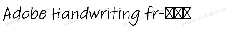 Adobe Handwriting fr字体转换